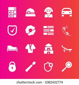 Premium set with fill vector icons. Such as interior, sofa, doughnut, lock, check, dinner, cooking, couch, temple, travel, food, accounting, asia, security, cake, beautiful, hat, room, japan, pan, car