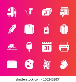 Premium set with fill vector icons. Such as fitness, medical, business, file, dessert, wind, technology, food, schedule, calendar, warm, sport, journey, vacation, dentistry, caravan, exercise, sweet