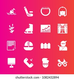 Premium set with fill vector icons. Such as safety, fence, match, graphic, document, dirt, competition, help, ocean, ninja, japan, pc, sea, road, competitive, sign, computer, style, write, phone, ship