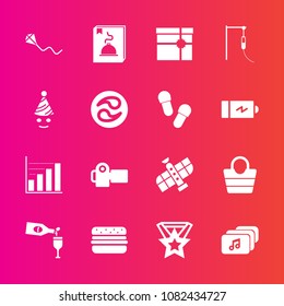 Premium set with fill vector icons. Such as japanese, menu, red, summer, fashion, clown, present, glass, wine, music, birthday, station, business, style, photographer, file, japan, orbit, object, sky