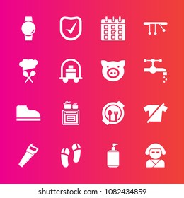 Premium set with fill vector icons. Such as kid, timetable, construction, schedule, plate, liquid, gadget, asian, geisha, footwear, hotel, cooking, check, day, clothes, restaurant, kimono, clothing