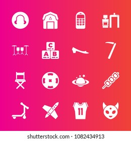 Premium set with fill vector icons. Such as transport, nature, scooter, poker, phone, drum, sport, grilled, staple, planet, machine, casino, spaceship, old, telephone, craft, natural, earth, mobile