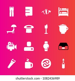 Premium set with fill vector icons. Such as human, paper, hammer, summer, kamon, page, document, tool, time, book, person, hot, laboratory, business, mon, japanese, handle, japan, cup, hotel, repair