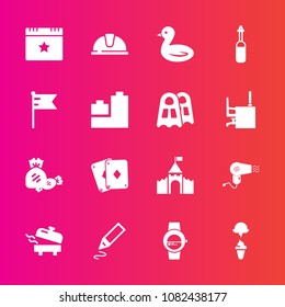 Premium set with fill vector icons. Such as lollipop, construction, animal, food, medicine, ice, water, building, work, sweet, stationery, national, equipment, machine, bird, laboratory, game, pen