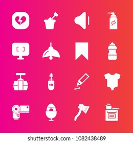 Premium set with fill vector icons. Such as easter, heart, sky, mascara, spring, stationery, modern, play, clothing, tool, food, car, photographer, sand, technology, sandbox, baby, pen, makeup, love