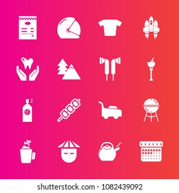 Premium set with fill vector icons. Such as fashion, drink, people, time, asian, cooking, rocket, chinese, clothing, grill, motorbike, craft, cup, grass, menu, space, lawn, dental, shirt, helmet, bbq