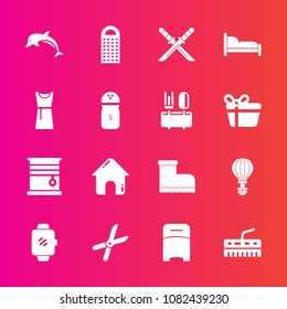Premium set with fill vector icons. Such as room, food, pruning, ocean, real, screen, curtain, business, cheese, gadget, fashion, sky, jump, cut, interior, double, animal, dolphin, leather, gardening