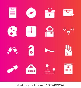 Premium set with fill vector icons. Such as bar, sign, hotel, bag, box, north, business, makeup, pack, footwear, alcohol, cake, mascara, dessert, doughnut, sweet, package, menu, shop, chocolate, food