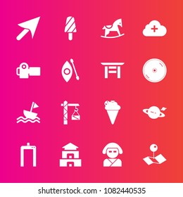 Premium set with fill vector icons. Such as location, pointer, asia, map, toy, culture, baby, space, pagoda, food, xray, asian, internet, geisha, travel, add, child, saturn, temple, cute, machine, saw