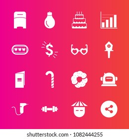 Premium set with fill vector icons. Such as japanese, young, fitness, asian, idea, button, dentist, science, gym, double, sign, sweet, dessert, healthy, medical, doughnut, brochure, paper, chinese