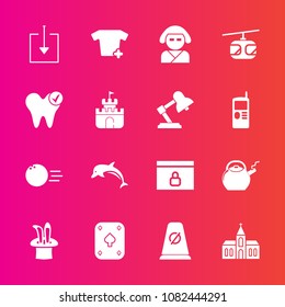 Premium set with fill vector icons. Such as game, animal, play, sport, clothes, traffic, website, internet, religious, sign, ball, clothing, magic, ocean, bowling, wildlife, church, religion, geisha