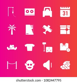Premium set with fill vector icons. Such as audio, geography, male, atlas, file, day, schedule, clothing, calendar, map, man, timetable, vehicle, music, shirt, sound, document, time, cap, furniture, 