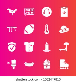 Premium set with fill vector icons. Such as skate, restaurant, fashion, restroom, wc, toilet, horse, hotdog, happy, snack, public, white, leisure, fire, child, security, fun, clothing, chinese, shirt