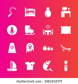 Premium set with fill vector icons. Such as clothing, kilogram, monster, ufo, hotel, sickle, sign, white, traffic, energy, weight, liquid, office, light, seat, water, work, new, shirt, road, power