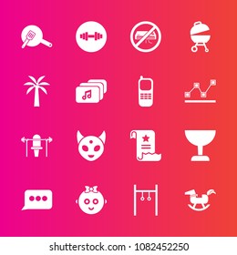 Premium set with fill vector icons. Such as conditioner, cute, white, duck, search, barbecue, sign, meat, glass, kitchen, alien, file, , fiction, sport, stationary, air, horse, fitness, gym, grill