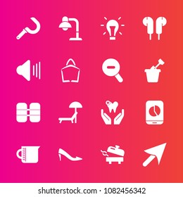 Premium set with fill vector icons. Such as chart, white, boiler, heater, electricity, sign, mobile, web, light, agriculture, healthy, health, liquid, interior, equipment, oxygen, business, umbrella