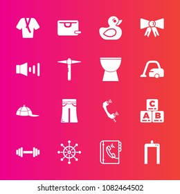 Premium set with fill vector icons. Such as nautical, bag, clothing, duck, book, telephone, rudder, elegant, hammer, , internet, woman, phone, xray, sign, sale, female, ship, percussion, fashion, helm