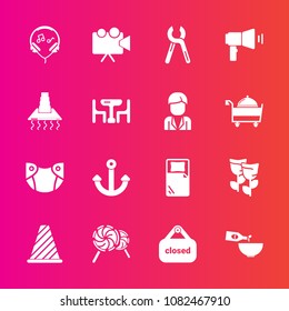 Premium set with fill vector icons. Such as baby, floral, shop, projector, street, projection, food, sign, background, drink, screen, infant, spring, traffic, bed, glass, tool, audio, dinner, marine