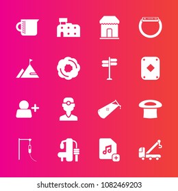 Premium set with fill vector icons. Such as container, dental, sweet, medical, chemical, science, time, shop, accident, car, dessert, food, transparent, account, tow, city, gadget, liquid, glass, gym