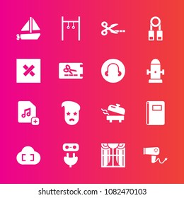 Premium set with fill vector icons. Such as dryer, paper, electricity, energy, power, cut, add, boiler, presentation, transportation, water, window, curtain, ship, exercise, light, boat, fashion, page