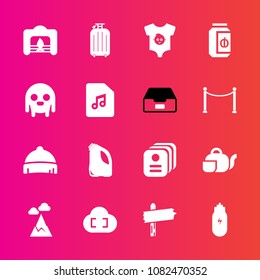 Premium set with fill vector icons. Such as blue, style, food, jar, arrow, ufo, travel, teapot, business, beverage, home, alien, mountain, lifestyle, fire, warm, christmas, can, hat, nature, landscape
