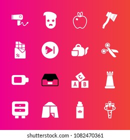 Premium set with fill vector icons. Such as piece, business, data, file, retro, beauty, drink, adventure, chess, apple, glass, aroma, wine, king, care, hair, perfume, fruit, travel, healthy, drawer