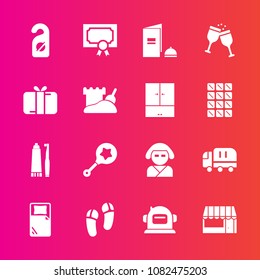 Premium set with fill vector icons. Such as japan, toothbrush, cargo, privacy, footwear, grocery, certificate, geisha, beautiful, drink, astronaut, transport, car, space, diploma, delivery, asian, toy