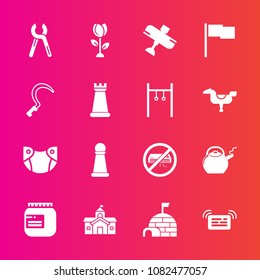 Premium set with fill vector icons. Such as newborn, tool, game, snow, sickle, nature, care, building, government, flight, igloo, service, infant, sign, arctic, spring, plane, repair, chess, king, ice