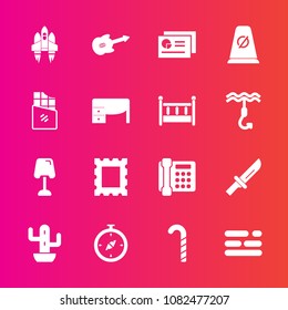 Premium set with fill vector icons. Such as chart, report, document, phone, business, map, space, interior, fork, frame, knife, compass, restaurant, spaceship, picture, background, plant, dinner, food