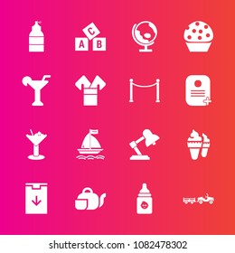 Premium set with fill vector icons. Such as world, bar, cream, japanese, paint, lamp, tea, education, cake, ice, doughnut, food, wind, alcohol, shipping, plastic, map, milk, truck, sign, dessert, web