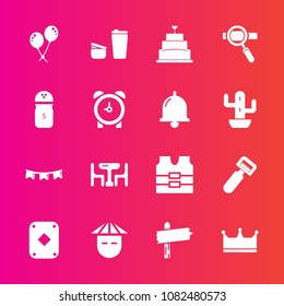 Premium set with fill vector icons. Such as vegetable, safety, direction, background, tool, king, play, sweet, dinner, dessert, family, asian, protective, food, chinese, celebration, cup, business