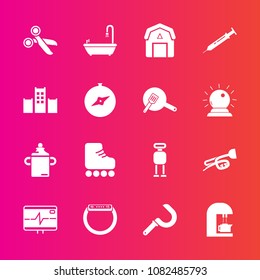 Premium set with fill vector icons. Such as bathroom, coffee, skate, espresso, fun, caffeine, harvest, drink, skating, android, futuristic, bottle, harvesting, robot, time, staple, heart, natural, cut