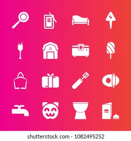 Premium set with fill vector icons. Such as paper, music, sign, kitty, cute, couch, suzuri, animal, present, wine, japan, box, staple, energy, drink, musical, cat, percussion, bag, alcohol, brochure, 