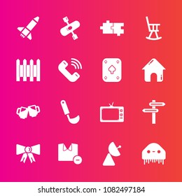 Premium set with fill vector icons. Such as soup, ladle, clothes, direction, alien, shirt, ufo, banner, television, kitchen, suit, kayaking, kayak, chair, water, activity, fiction, tv, radio, antenna