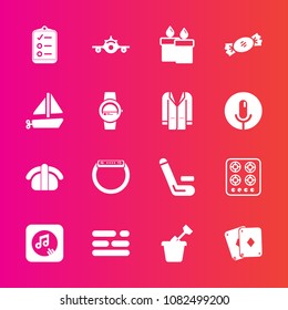 Premium set with fill vector icons. Such as fire, decoration, stove, business, kitchen, checklist, summer, salmon, match, layout, departure, championship, note, cook, wax, competitive, poker, play