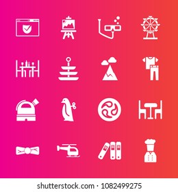 Premium set with fill vector icons. Such as animal, fashion, table, art, transport, artist, kamon, coffee, chief, file, observatory, mask, drawing, tie, website, wheel, nature, japanese, office, eye