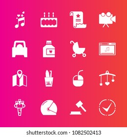 Premium set with fill vector icons. Such as road, business, computer, bed, toothbrush, pin, check, device, travel, technology, drink, newborn, hygiene, motorbike, music, musical, rider, liquid, sweet