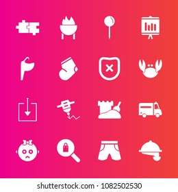Premium set with fill vector icons. Such as pin, hand, ambulance, waiter, sad, tower, web, work, clothes, tap, baby, drop, water, child, woman, food, annual, business, equipment, medical, cute, sign
