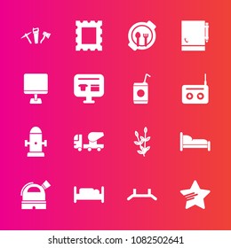 Premium set with fill vector icons. Such as page, pull, agriculture, observatory, wheat, bed, border, repair, photo, cement, construction, fire, furniture, department, safety, ecommerce, up, water, pc