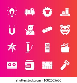 Premium set with fill vector icons. Such as bag, delivery, fashion, palm, sign, clothing, light, samurai, casette, glass, japanese, weapon, shirt, leaf, travel, potato, reminder, magnetic, shipping