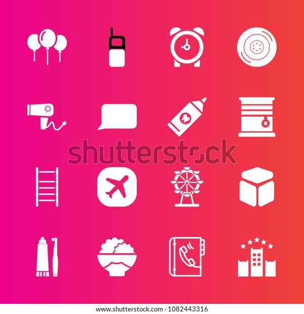 Premium set with fill vector icons. Such as london,\
time, communication, health, plane, celebration, clock, old, hotel,\
white, bed, phone, ladder, square, dental, grain, dryer, tire,\
book, mobile, car
