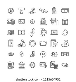 Premium set of finance line icons. Simple pictograms pack. Stroke vector illustration on a white background. Modern outline style icons collection. 
