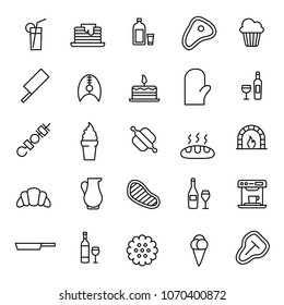 Premium set of food line icons. Simple pictograms pack. Stroke vector illustration on a white background. Modern outline style icons collection. 