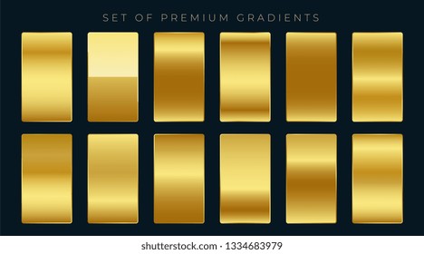 premium set of golden gradients