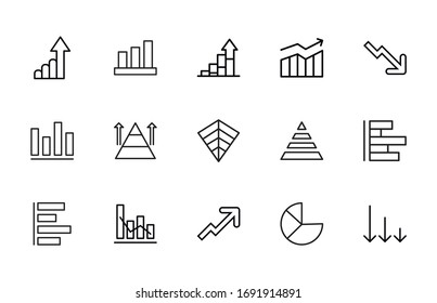 Premium set of graphic line icons. Web symbols for web sites and mobile app. Modern vector symbols, isolated on a white background. Simple thin line signs.
