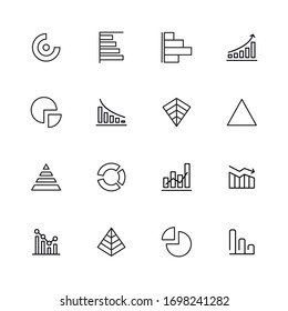 Premium set of graphic line icons. Web symbols for web sites and mobile app. Modern vector symbols, isolated on a white background. Simple thin line signs.
