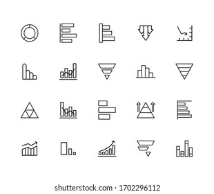 Premium set of graphic line icons. Web symbols for web sites and mobile app. Modern vector symbols, isolated on a white background. Simple thin line signs.
