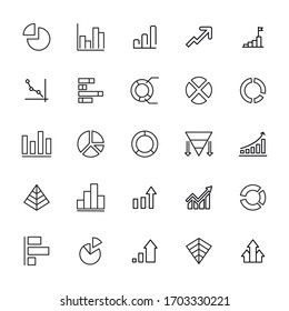 Premium set of graphic line icons. Web symbols for web sites and mobile app. Modern vector symbols, isolated on a white background. Simple thin line signs.
