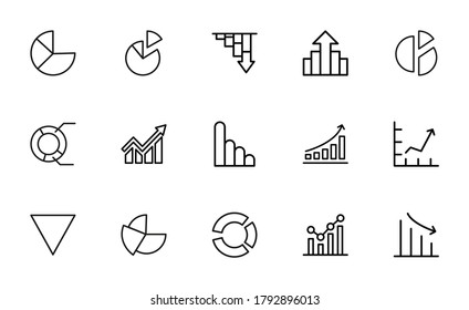 Premium set of graphic line icons. Web symbols for web sites and mobile app. Modern vector symbols, isolated on a white background. Simple thin line signs.