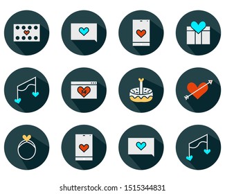 Premium set of heart icons - Love icons set vector